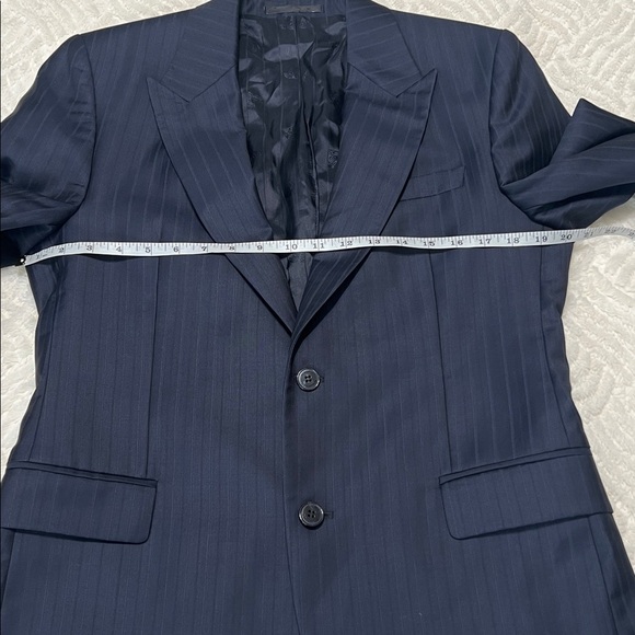 Versace Collection Men’s Pinstripe Wool Blazer Navy | EU 50 (≈ US 40R) - Picture 9 of 13